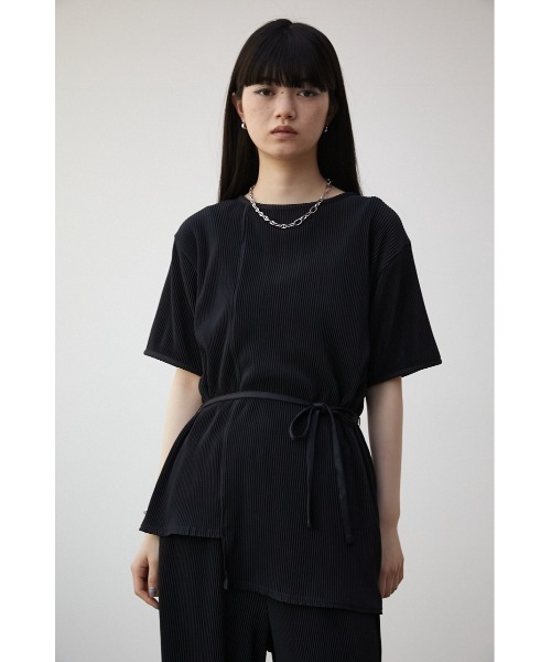 AZUL by moussy(アズールバイマウジー)の「PLEATS DESIGN TOPS/プリーツデザイントップス(Tシャツ/カットソー・レディース・ライトブルー/ベージュ/ブラック・MEDIUM/SMALL)」の22枚目の写真