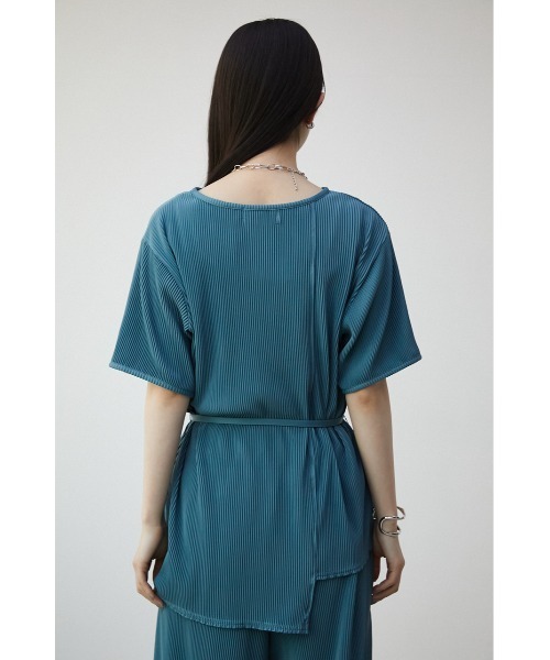 AZUL by moussy(アズールバイマウジー)の「PLEATS DESIGN TOPS/プリーツデザイントップス(Tシャツ/カットソー・レディース・ライトブルー/ベージュ/ブラック・MEDIUM/SMALL)」の17枚目の写真