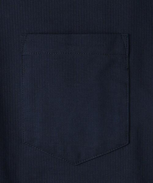 green label relaxing（グリーンレーベルリラクシング）の「サッカーストライプ ボタンダウンカラー ポロシャツ -吸水速乾-（ポロシャツ・メンズ・ライトブルー/ライトグレー/ネイビー・S/L/XL/M/XXL）」の5枚目の写真