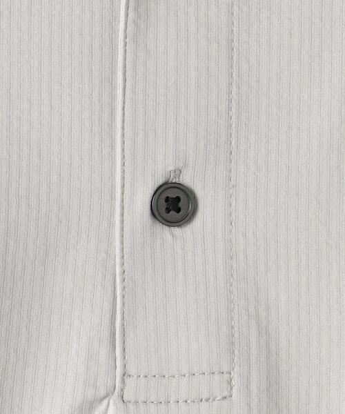 green label relaxing（グリーンレーベルリラクシング）の「サッカーストライプ ボタンダウンカラー ポロシャツ -吸水速乾-（ポロシャツ・メンズ・ライトブルー/ライトグレー/ネイビー・S/L/XL/M/XXL）」の8枚目の写真