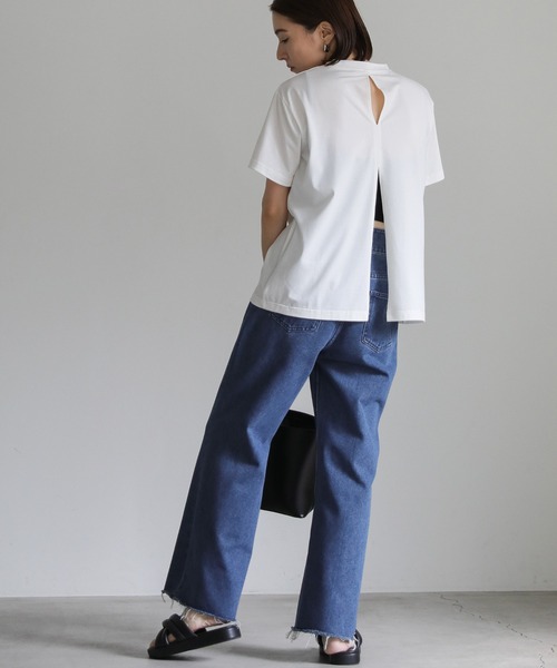 select MOCA（セレクトモカ）の「ハイウエストワイドストレートデニムパンツ（デニムパンツ・レディース・インディゴブルー/ダークインディゴブルー・SMALL/MEDIUM）」の18枚目の写真