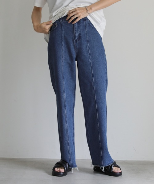 select MOCA（セレクトモカ）の「ハイウエストワイドストレートデニム