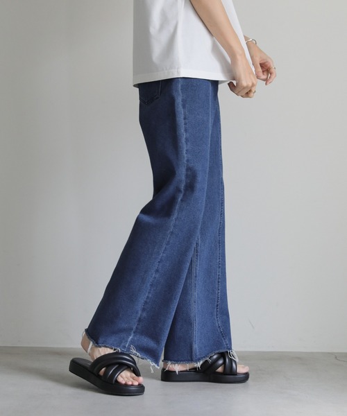 select MOCA（セレクトモカ）の「ハイウエストワイドストレートデニム