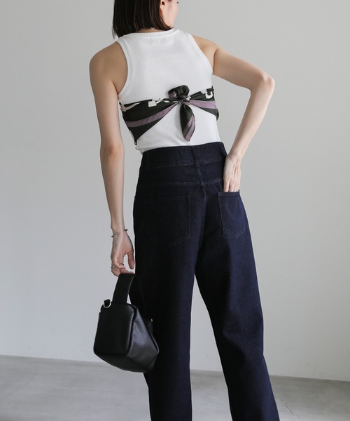 select MOCA（セレクトモカ）の「ハイウエストワイドストレートデニムパンツ（デニムパンツ・レディース・インディゴブルー/ダークインディゴブルー・SMALL/MEDIUM）」の15枚目の写真