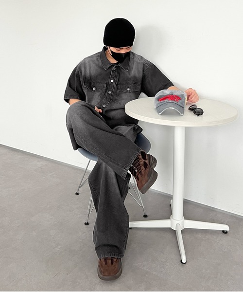 sedacle（セダクル）の「ヴィンテージカラーオーバーダイデニムシャツ【SETUP着用可能】（シャツ/ブラウス・メンズ・インディゴブルー/ブルー/ブラック・MEDIUM/LARGE）」の21枚目の写真