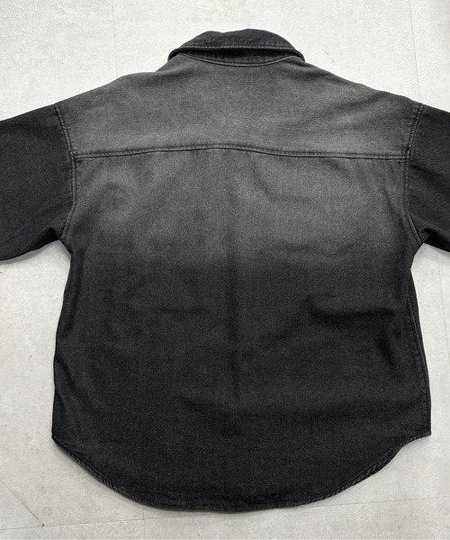 セール】ヴィンテージカラーオーバーダイデニムシャツ【SETUP着用可能