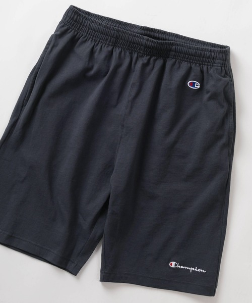 Champion（チャンピオン）の「【Champion/チャンピオン】ワンポイントロゴ ワッペンデザイン コットンジャージー生地 ショーツ/ショートパンツ（その他パンツ・メンズ・ホワイト/ネイビー/ブラック/グレー・M/L/XL）」の4枚目の写真