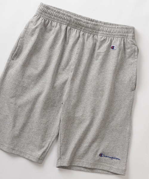 Champion（チャンピオン）の「【Champion/チャンピオン】ワンポイントロゴ ワッペンデザイン コットンジャージー生地 ショーツ/ショートパンツ（その他パンツ・メンズ・ホワイト/ネイビー/ブラック/グレー・M/L/XL）」の3枚目の写真