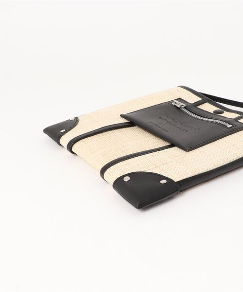beautiful people(ビューティフルピープル)の「beautiful people lining logo pocket shoulder in raffia 7325611964(ショルダーバッグ・レディース・ブラック/ベージュ/レッド・FREE)」の11枚目の写真