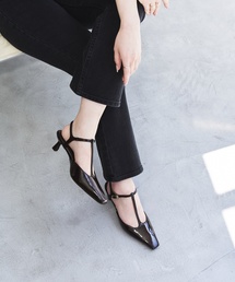 LE TALON | 4.5cmスクエアTストラップ(パンプス)