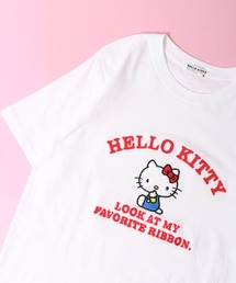 sanrio 刺繍 チェーンステッチ 半袖Tシャツ