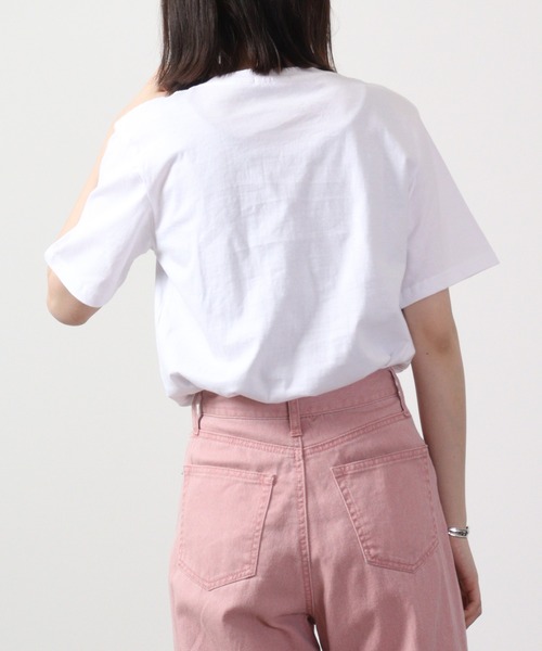 sanrio（サンリオ）の「sanrio  刺繍 チェーンステッチ 半袖Tシャツ（Tシャツ/カットソー・レディース・ホワイト/サックスブルー/ホワイト系/オレンジ/ライトカーキ/クリーム/グリーン/ライトピンク・M/L/LL）」の22枚目の写真