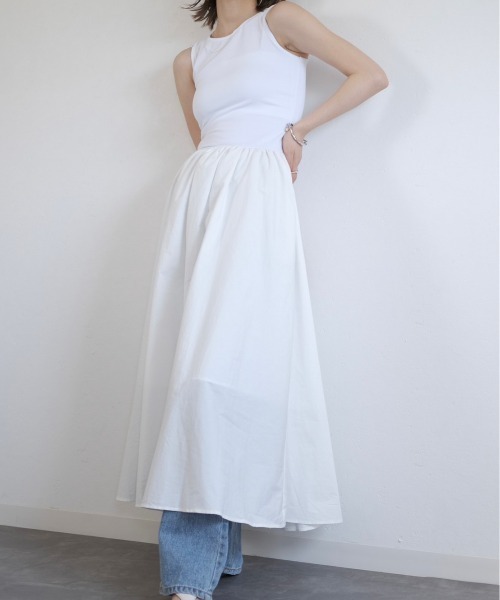 Reurie'(レウリィ)の「ニットドッキングノースリーブワンピース/knit docking no sleeve onepiece(ワンピース・レディース・ブラック/ホワイト・FREE)」の22枚目の写真