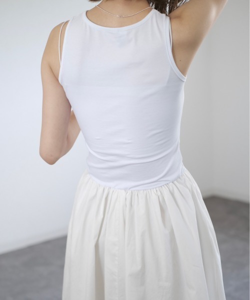 Reurie'(レウリィ)の「ニットドッキングノースリーブワンピース/knit docking no sleeve onepiece(ワンピース・レディース・ブラック/ホワイト・FREE)」の16枚目の写真