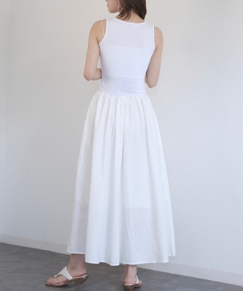 Reurie'(レウリィ)の「ニットドッキングノースリーブワンピース/knit docking no sleeve onepiece(ワンピース・レディース・ブラック/ホワイト・FREE)」の19枚目の写真