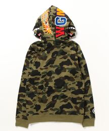 トップス A Bathing Ape GID Shark Camo Hoodie L ABC CAMO SEPARATE SHARK FULL ZIP HOODIE | bape.com