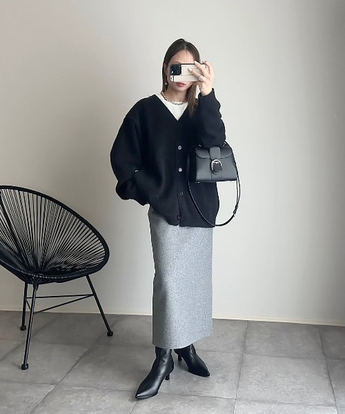 Ada.(エイダ)の「【上品ふわふわ素材】ロングシーズン着回し抜群◎ オーバーサイズ モヘア タッチ カーディガン(カーディガン/ボレロ・レディース・ブラウン/ピンク/グリーン/ブラック/アイボリー/ブルー/ライトブルー/ミント/カーキ/チャコール・FREE)」の17枚目の写真