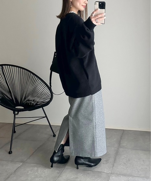 Ada.(エイダ)の「【上品ふわふわ素材】ロングシーズン着回し抜群◎ オーバーサイズ モヘア タッチ カーディガン(カーディガン/ボレロ・レディース・ブラウン/ピンク/グリーン/ブラック/アイボリー/ブルー/ライトブルー/ミント/カーキ/チャコール・FREE)」の19枚目の写真