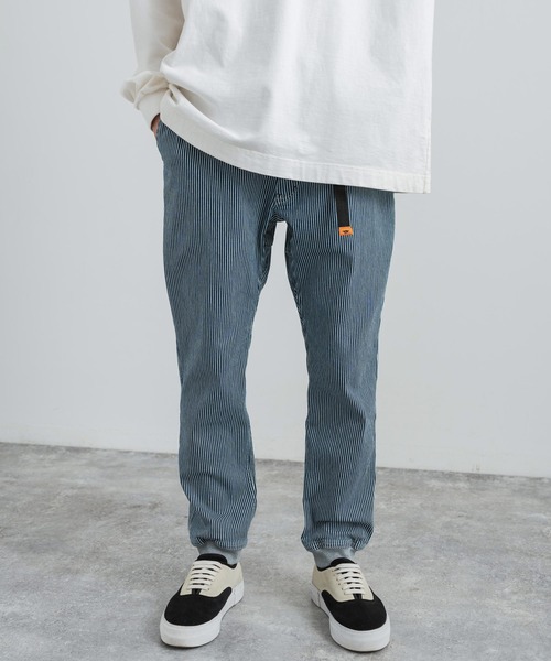 KRIFF MAYER（クリフメイヤー）の「新色追加 KRIFF MAYER クリフメイヤー コットンストレッチツイル・ヒッコリーデニムクライミングジョガーパンツ（その他パンツ・メンズ・ブルー/ブラック/ダークネイビー/サンドベージュ/キャメル/カーキ/ストライプ・S/L/XL/M）」の4枚目の写真