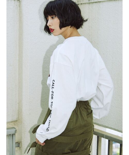 jouetie（ジュエティ）の「telephone ロンT（Tシャツ/カットソー・レディース・ピンク/ブラック/オフホワイト・MEDIUM）」の10枚目の写真