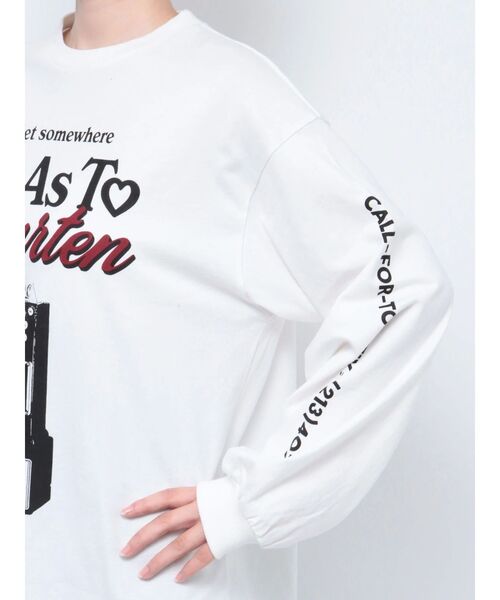 jouetie（ジュエティ）の「telephone ロンT（Tシャツ/カットソー・レディース・ピンク/ブラック/オフホワイト・MEDIUM）」の18枚目の写真