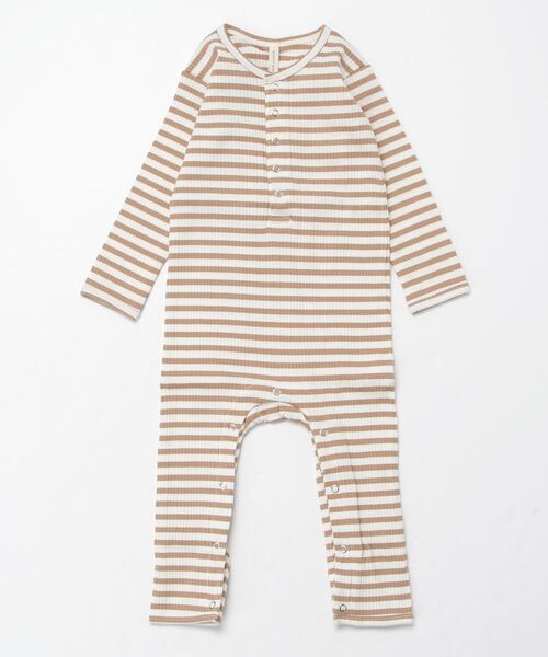 【セール】【QUINCY MAE】RIBBED BABY JUMPSUIT（ロンパース）｜Quincy Mae（クインシーメイ）