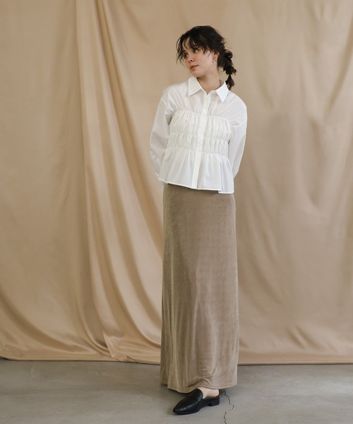 rosy monster シャイニーロングスカート　シルバー lsskaw24-705_brz.jpg?fitin=720:720