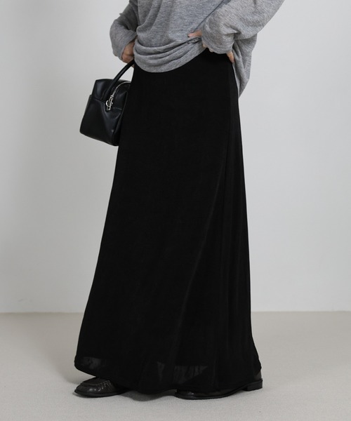select MOCA（セレクトモカ）の「【サイズ展開あり】シャイニーストレッチナローロングスカート（スカート・レディース・グレー/ダークブラウン/ホワイト/ブラック/グレイッシュベージュ・FREE/SMALL/LARGE）」の18枚目の写真