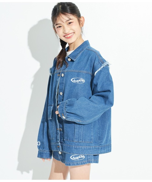 ANAP GiRL(アナップガール)の「2WAYデニムジャケット(デニムジャケット・キッズ・ブルー・S/XS/M)」の4枚目の写真