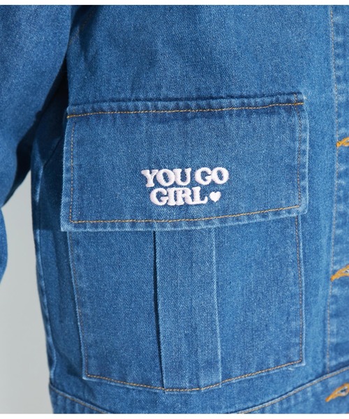 ANAP GiRL(アナップガール)の「2WAYデニムジャケット(デニムジャケット・キッズ・ブルー・S/XS/M)」の13枚目の写真