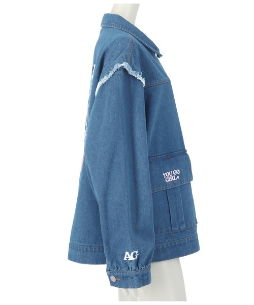 ANAP GiRL(アナップガール)の「2WAYデニムジャケット(デニムジャケット・キッズ・ブルー・S/XS/M)」の16枚目の写真