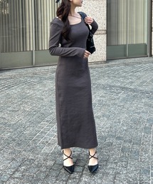 【ZOZO限定】パット付スラッシュストラップワンピース