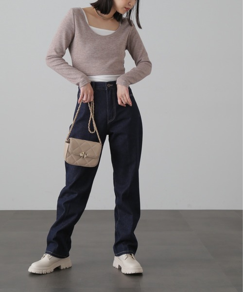 FREE'S MART(フリーズマート)の「◆メタルフラップバッグ(ショルダーバッグ・レディース・ブラック/ベージュ・フリ-)」の7枚目の写真