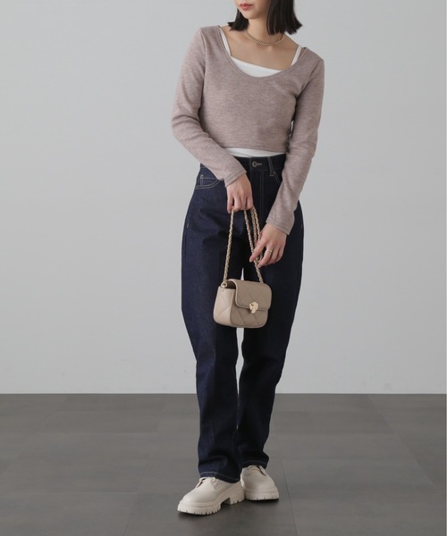 FREE'S MART(フリーズマート)の「◆メタルフラップバッグ(ショルダーバッグ・レディース・ブラック/ベージュ・フリ-)」の8枚目の写真