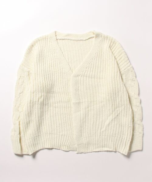 Burner(バーナー)の「【OKUOKU 0909】ボリュームカーディガン ボレロ oku-tops-683776157908-25 U(カーディガン/ボレロ・レディース・ブルー系その他/ネイビー/オフホワイト・FREE)」の6枚目の写真