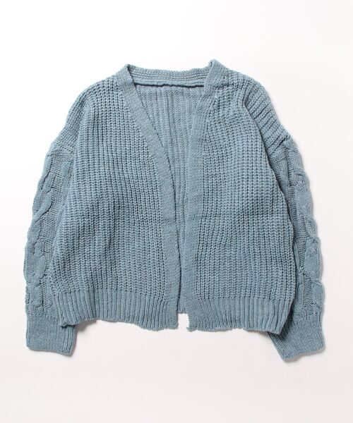 Burner(バーナー)の「【OKUOKU 0909】ボリュームカーディガン ボレロ oku-tops-683776157908-25 U(カーディガン/ボレロ・レディース・ブルー系その他/ネイビー/オフホワイト・FREE)」の7枚目の写真