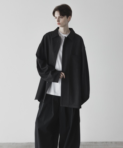 【新品】remer ルーズゼロオーバートラックジャケット/パンツ Mサイズセット remer（リメール）の「loose ZERO denim over shirt jacket