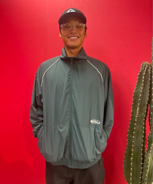 【セール】ST WATER REPELLENT J/クイックシルバーレトロテイストスタンドナイロンブルゾン（ブルゾン）｜Quiksilver（クイックシルバー）
