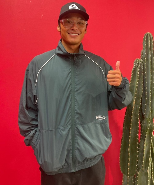 【セール】ST WATER REPELLENT J/クイックシルバーレトロテイストスタンドナイロンブルゾン（ブルゾン）｜Quiksilver（クイックシルバー）