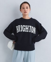 ロゴ ニット プルオーバー ニット -ウォッシャブル-