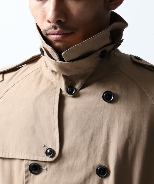MYSELF ABAHOUSE(マイセルフアバハウス)の「高密度ギャバトレンチコート | マイセルフ(トレンチコート・メンズ・ベージュ・M/L/S)」の8枚目の写真