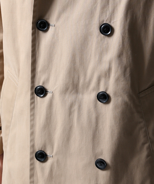 MYSELF ABAHOUSE(マイセルフアバハウス)の「高密度ギャバトレンチコート | マイセルフ(トレンチコート・メンズ・ベージュ・M/L/S)」の3枚目の写真