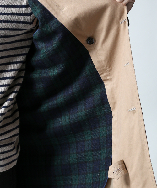 MYSELF ABAHOUSE(マイセルフアバハウス)の「高密度ギャバトレンチコート | マイセルフ(トレンチコート・メンズ・ベージュ・M/L/S)」の4枚目の写真