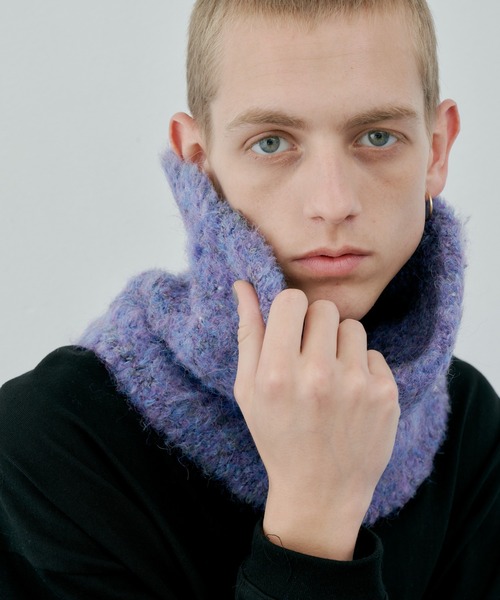 AIVER(アイバー)の「AIVER 起毛ニットスヌード(ネックウォーマー/スヌード・メンズ・ライトグレー/パープル/ブラック・FREE)」の17枚目の写真