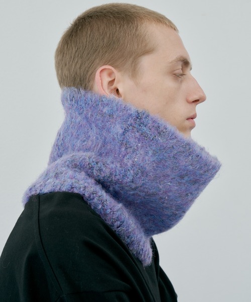 AIVER(アイバー)の「AIVER 起毛ニットスヌード(ネックウォーマー/スヌード・メンズ・ライトグレー/パープル/ブラック・FREE)」の19枚目の写真
