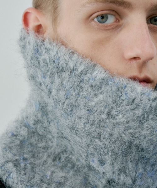 AIVER(アイバー)の「AIVER 起毛ニットスヌード(ネックウォーマー/スヌード・メンズ・ライトグレー/パープル/ブラック・FREE)」の13枚目の写真