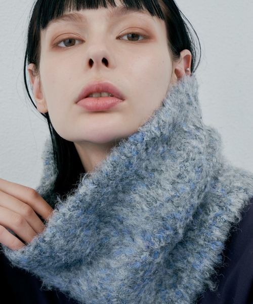 AIVER(アイバー)の「AIVER 起毛ニットスヌード(ネックウォーマー/スヌード・メンズ・ライトグレー/パープル/ブラック・FREE)」の10枚目の写真