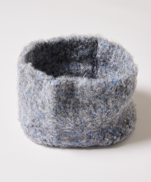 AIVER(アイバー)の「AIVER 起毛ニットスヌード(ネックウォーマー/スヌード・メンズ・ライトグレー/パープル/ブラック・FREE)」の22枚目の写真