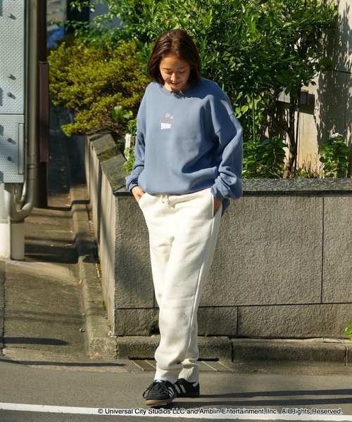 OUTDOOR PRODUCTS（アウトドアプロダクツ）の「【OUTDOOR PRODUCTS/アウトドアプロダクツ】【Back to the Future/バック・トゥ・ザ・フューチャー】デロリアン　 コラボ　 裏起毛　クルートレーナ－　スウェット　 ドロップショルダー 　オーバーサイズ　バックプリント（スウェット・メンズ・ブラック/オフホワイト/杢グレー/ブルーグレー・MEDIUM/X-LARGE/LARGE）」の12枚目の写真