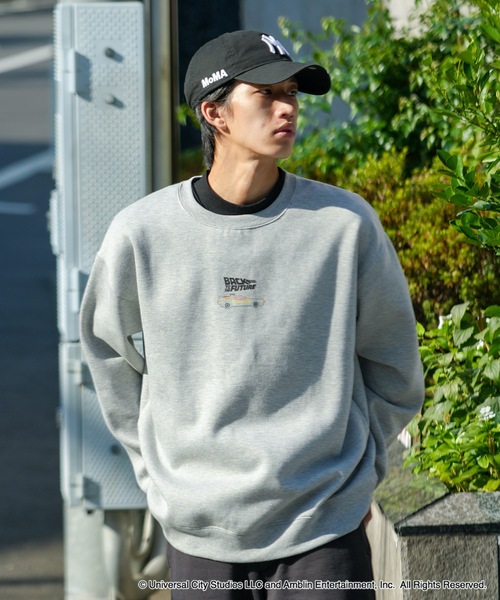 OUTDOOR PRODUCTS（アウトドアプロダクツ）の「【OUTDOOR PRODUCTS/アウトドアプロダクツ】【Back to the Future/バック・トゥ・ザ・フューチャー】デロリアン　 コラボ　 裏起毛　クルートレーナ－　スウェット　 ドロップショルダー 　オーバーサイズ　バックプリント（スウェット・メンズ・ブラック/オフホワイト/杢グレー/ブルーグレー・MEDIUM/X-LARGE/LARGE）」の19枚目の写真